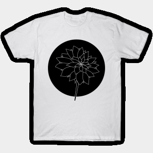 Black and White Dahlia T-Shirt